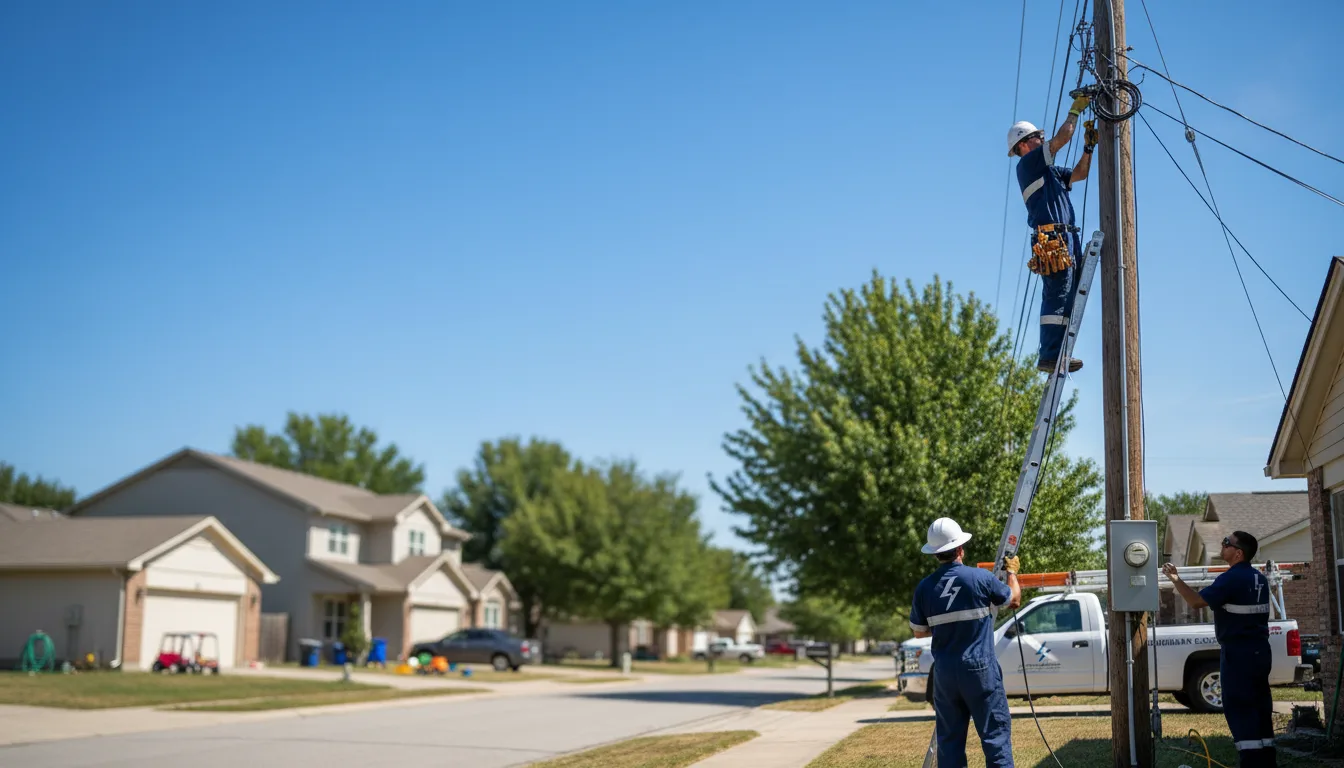 Residential electrician providing installation services in Ladonia, TX
